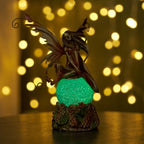 Resin Fairy Statue with Light, Hand-Painted Angel Figurine Graceful Fairy Sculpture Spring Decor for Home, Living Room, Bedroom Decor, Thoughtful Gift for Women, Girls - size: Light 01