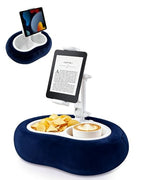 Miledi Tablet Pillow Stand, Compatible with 4.7"-12.9" Kindle, iPad, Phone/Tablet, 360° Rotating Phone Holder for Bed, Detachable Bowl, Reading and Relaxation on Bed (Blue) - color: Blue