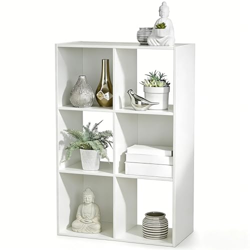 6-Cube Storage Rack, Equipped with Hardware Accessories and Installation Instructions. Suitable for Home and Office Can be Placed Horizontally or Vertically.