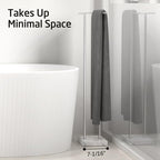 KES Standing Towel Rack Taller Version, 37" H (Equal Height) Bathroom Towel Rack Stand with Marble Base, Free Standing Towel Holder Stand, SUS304 Stainless Steel Brushed Finish, BTH229-2 - color: Brushed Finish, size: 37" H (Equal-height)