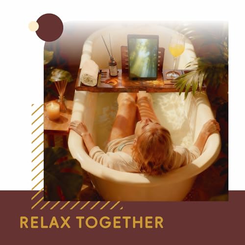 Premium Foldable Bamboo Bathtub Tray Caddy, Expandable Bath Caddy Tray with Holder, Brown Bath Shelf Over Tub, Spa Bathroom Accessories & Gifts for Home - color: Brown
