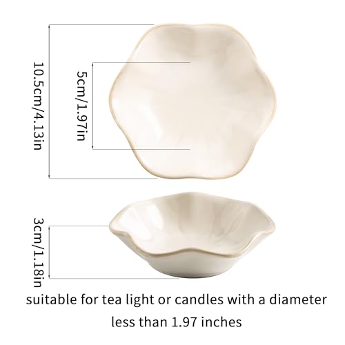 Candle Holders for Pillar Candles, Tealight Candle Holder, Candle Stand, Ceramic Candle Plate Tray, Candle Holder Decor for Dinning, Party, Wedding, Birthday, Anniversary Decorations, 1pack (White) - color: White