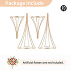 NUPTIO 2 Pcs Trumpet Vases for Centerpieces 26in Tall Gold Vase, Wedding Centerpieces for Tables, Artificial Arrangement Flower Stand for Anniversary Party Birthday Event Aisle Home Reception Decor - size: 26 inch Tall