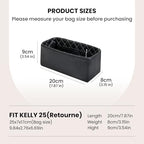 DGAZ Leather Purse Organizer For Kelly Bags,Waterproof and Lightweight,Luxury Handbag Tote in Bag Shapers, Women(KL25 Retourne,Black)