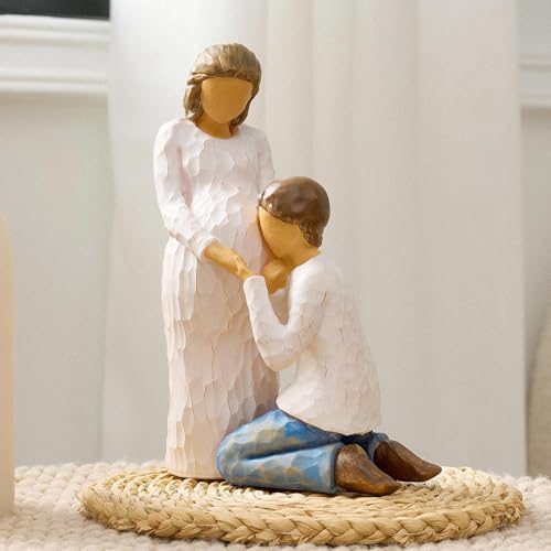 NAN ZAI NAN FANG Gift for Expecting Parents Mother to be Gifts Ideal Resin Sculpted Hand Painted Figurine Pregnant Wife from Husband Best Gifts for New Moms and Dads - style: Expectant Dad Mom