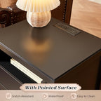 Huuger Black Nightstand Set of 2, Night Stand with Charger Station, Bedside Table with 2 Drawers, Bed Side Tables for Bedroom, Modern Nightstands, Metal Knobs, Painted Surface | with Charger Station, 2 Drawers, Bed Side Tables, for Bedroom, Metal Knobs, P