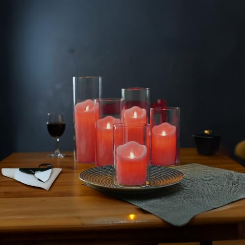 WGVI Hurricane Candle Holder Sleeve, Wide 3", Height 10", Clear Glass Cylinder Candleholder, Chimney Tube, Open Ended Candle Shade, 1 Piece - size: 3"x10"H