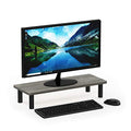 Furinno Turn-N-Tube Monitor Riser Stand, French Oak Grey/Black - color: French Oak/Black, size: 23.6 x 9.3 in. Rectangle