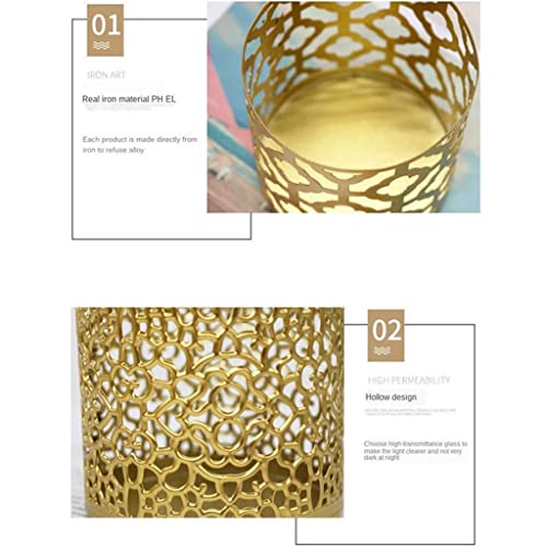 Metal Hollow Candle Holder, Decorative Mini Candlestick Holder, Tabletop Tealight Candle Stand Decoration for Wedding, Holiday, Home, Style1 - color: Style1