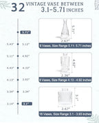 Yirilan Bud Vases Set of 32 PCS, Small Flower Vases for Table Centerpieces, Mini Vases for Single Stem Flowers, Glass Vases for Centerpieces, Wedding & Home Decor, Clear - size: 32 pcs