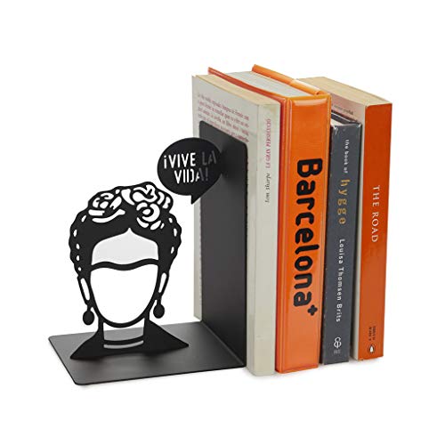 Balvi Frida Bookend – Decorative Metal Book Holder for Shelves and Desks, Ideal for Home and Office Décor, for Art Lovers and Readers – Sujetalibros