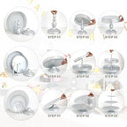 11 Pcs Silver Metal Cake Stand Set, Dessert Table Display Set for Party, Cupcake Stand and Candy Table Display Sets for Wedding, Birthday Celebration - color: Silver