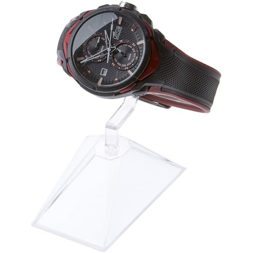 Plymor Clear Plastic Vertical or Horizontal Watch Display Stand (Pack of 2)