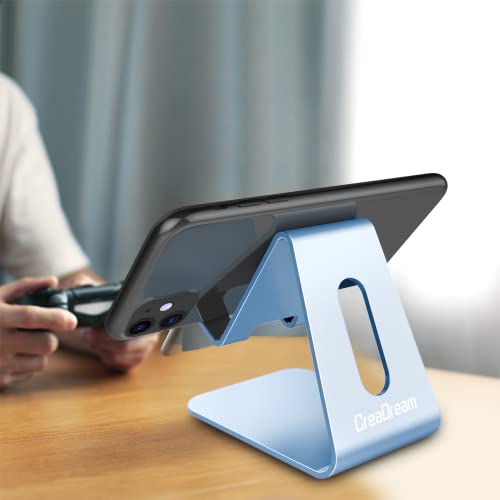 CreaDream Cell Phone Stand, Cradle, Holder, Aluminum Desktop Stand Compatible with Switch, All Smart Phone, iPhone 11 Pro Xs Max Xr X Se 8 7 6 6s Plus SE, Sierra Blue - color: Sierra Blue