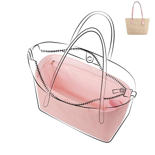 DGAZ Lightweight-Purse Organizer Insert for Coach City Bag,silk and DupontPaper handbag inner for Luxury Bags(Zip top 29,Pink) - color: Pink, size: Zip top 29