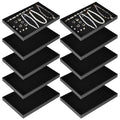 10 Pcs Velvet Stackable Jewelry Tray Showcase Display Jewelry Organizer Tray for Drawers Countertop, Empty Plate for Necklace, Ring, Bracelet Organizing, and Earring Storage Display (Black)
