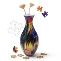 3D Puzzle Vase Unique Flower Vase for Adults Made by 160 Curved Plastic Puzzle Pieces, Vases for Flower Home Creative Gift for Parents & Housewarming - color: Dusk