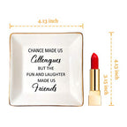 HOME SMILE Colleague to Friend Gifts for Women Jewelry Tray- Retirement Leaving Farewell Appreciation Birthday Christmas-Chance Made Us Colleagues,But The Fun and Laughter We Share Made Us Friends - style: Colleague to Friend