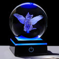 Qianwei Cat Memorial Angel Statue - 3D Crystal Engraved Office Decor - Remembrance Bereavement Sympathy Gift in Memory of Deceased Pets - style: cat memorial