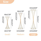 NUPTIO 2 Pcs Gold Vases for Centerpieces, 31.1in Tall Metal Trumpet Vase, Road Lead for Wedding Party Dinner Centerpiece, Flower Stand for Christmas Anniversary Birthday Home Decoration - size: 31.1 inch Tall