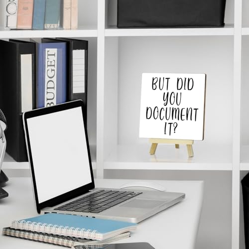 Office Decor for Women, Cute Desk Accessories, But Did You Document It Desk Decor, Funny Office Gifts for Coworkers, Minimalism Offices Cubicle Decorations (MP01) - color: MP01