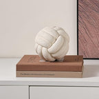 Knot Ball Statue Decor, Coffee Table Decor, Resin Aesthetic Decorative Accents for Book Shelf Entry Table Boho Modern Rustic Home Décor Office Living Room Decoration