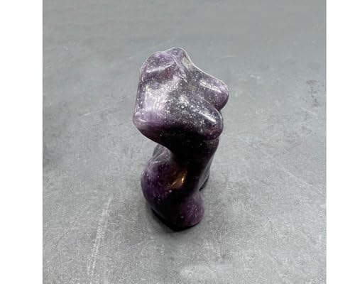 Natural Phosphosiderite Crystal Female Model Figurine Hand Carved Body Sculpture Statue Gemstone Small Figurine Reiki 3 Inch Home Office Decor Ornaments 100-150 Grams - color: Phosphosiderite