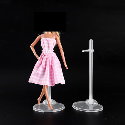 E-TING Transparent Dolls Holder Stand Support for 9inches-12inches Dolls - Pack of 10
