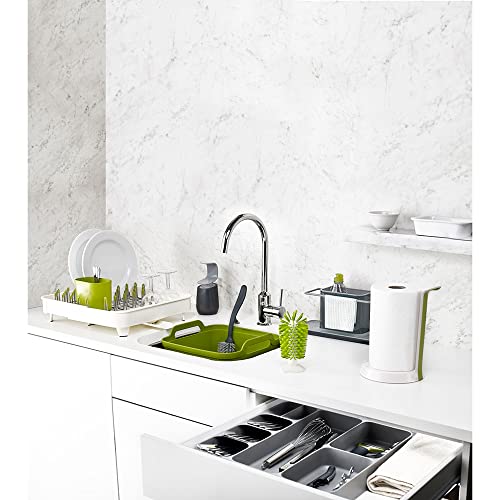 Joseph Joseph DrawerStore Compact Utensil Organizer For Kitchen Drawer Silverware, Flatware Tray, Small, Grey - size: Compact, style: Flatware Organizer