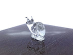 Rare Snail Micro Tiny Hand Blown Glass Art Figurines Animals Collectible Gift Home Décor (Clear) - color: Clear