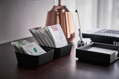 Yamazaki Home Tower Space Saving Vanity Tray - 3.5" X 3.5" - Steel - color: Black, size: 3.5" x 3.5" x 1.6"