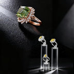 Oirlv Acrylic Jewelry Display Stand Ring Showcase Display Holder 7 PCS Rings Stand (Transparent) - color: Transparent
