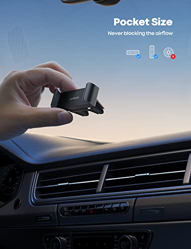 Lamicall Car Vent Phone Mount - Air Vent Clip Holder, Universal Stand Hands Free Cradle Compatible with Cell Phone 16 15 14 13 12 Mini 11 Pro Xs Max Xr X 8 7 6 6s Plus SE Smartphones Black - color: 1-Black