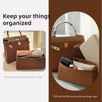 DGAZ Purse Bag Organizer Insert, Silk, Luxury Handbag Tote in Bag Shapers, Fits Kelly mini I/mini II /20/25/28/32/35/40 Bags (Gold, KL25) - color: Gold, size: KL25