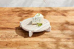 Mud Pie Marble Wood Pedestal, 2" x 8 1/2" dia