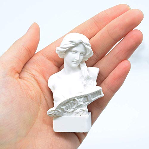 Resin Bust Statue 2.95 Inch Plaster Figurines Mini Home Decoration Sculpture White for Art Hobbyist-Artemis, Home Decoration - size: Artemis
