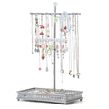 Meangood Jewelry Organizer Stand, 15.6" H Jewelry Tree Display Holder Stand for Bracelets Necklaces Earrings Rings, Gift for Women Girls (Silver) - color: Silver