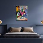 Wieco Art Large Canvas Prints Wall Art Still Life of Peonies in a Vase 1907 by Henri Matisse Abstract Canvas Art Print for Wall Decor and Home Office Decorations - size: 32"L x 24"W