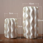 SEINHIJO Ceramic Flower Vase Modern Decor Sculpture Home Gift Statue for Tabletop Bookshelf Art 8.0 Inch - size: Large