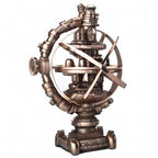 Veronese Design 7 1/8 Inch Tall Steampunk Mechanicus Gyroscope Resin Sculpture Bronze Finish