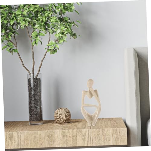 Homoyoyo Thinker Abstract Sculpture Thinker Statue for Living Room Office and Desktop Decor Minimalist Figurine Smooth for Modern Aesthetic Home Decoration