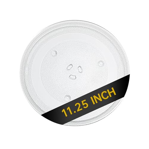 11.25" Microwave Glass Turntable Plate, 11.25" / 28.6cm Microwave Tray Replacement Glass Plate, Glass Tray Replacement for LG, GE,Samsung， Magic Chef, Hotpoint, Panasonic, Kenmore, etc - size: 11.25"