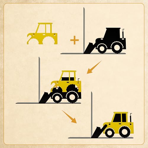Construction Truck Decorative Bookends for Boys Room - Durable and Cute Design, Perfect for Nursery and Kids' Book Ends,Teen Boy Room Decor（Bulldozer） - color: Yellow Bulldozer