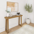 Plank+Beam Solid Wood Console Table, 46 Inch, Sofa Table, Narrow Entryway Table for Hallway, Behind The Couch, Living Room, Foyer, Easy Assembly, Pecan - color: Pecan, size: 46" Console Table