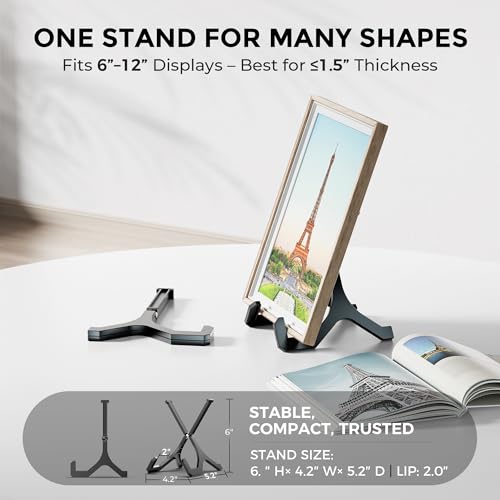 TR-LIFE Plate Stands for Display - 6 Inch Plastic Picture Frame Holder Stand, Easel for Book, Photo, Sign, Plaque, Decor (2 Pack) - size: 6 Inch (2 Pack)