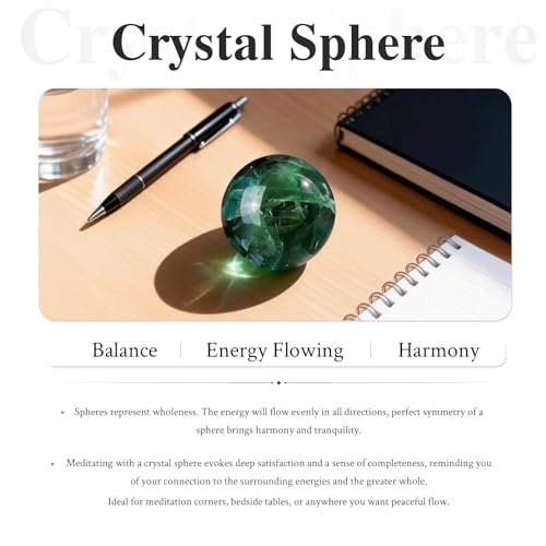 SUNYIK Multicolor Floral Murano Glass Crystal Ball Sphere Decor Sculpture Figurine(1.8"-2")