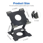 KABCON Tablet Stand,Tablet Holder for iPad,Adjustable Portable Multi Angle Desktop Stand Compatible with iPad Pro 9.7 10.5 12.9 Air Mini 1-4,Galaxy Tabs,Surface Pro Tablets,Kindle,E-Reader,Nexus - color: Small-Black