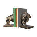 Bellotto Set of 2 Polyresin Buffalo Bookend,Art bookend, Homedecor for Kids, Office Decor (Copper), FZ21004-C