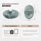 Artificial Stone Cell Phone Stand for Desk Handcraft Pebble Shape Minimalist Decor for Desk Kitchen Counter Office Easy of Use Sturdy and Stable(Green Granite Rock Style) - style: green granite stone