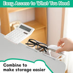 4PCs Acrylic Display Risers Stand Computer Monitor Clear Display Shelf Computer Screen Decor for Mini Figurine Home Office Desk Figures Organizer
